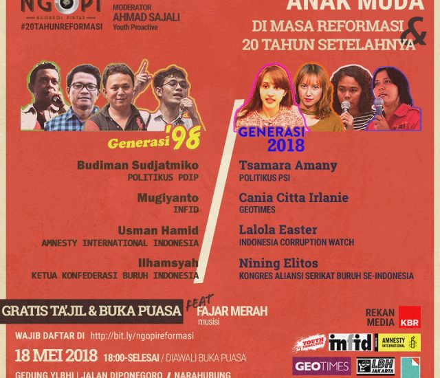 NGOPI: Anak Muda Saat Reformasi & 20 Tahun Setelahnya