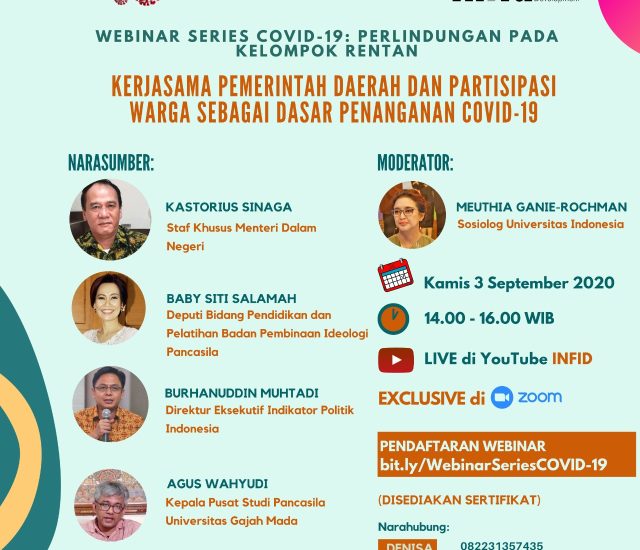 Webinar Series Covid-19: Memastikan Perlindungan Dan Dampak Pandemi Covid-19 Pada Kelompok Rentan