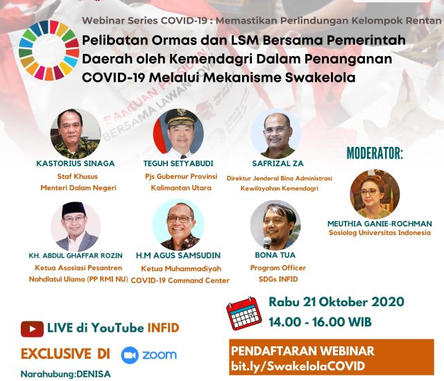 Webinar : Pelibatan Ormas dan LSM Bersama Pemerintah Daerah Dalam Penanganan COVID