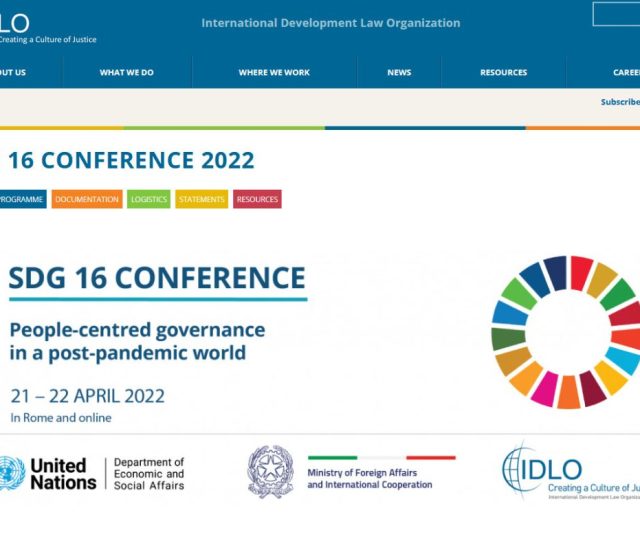SDG 16 Conference 2022: “People-Centered Governance in a Post-Pandemic World”