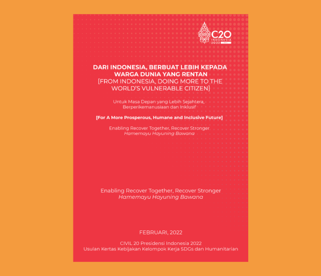 Policy Brief Vol.1 C20 Working Group SDGs & Humanitarian