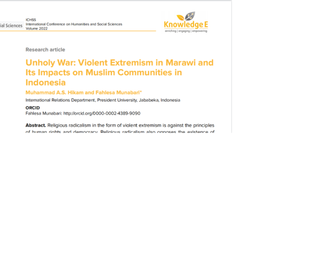 Unholy War: Violent Extremism in Marawi and Its Impacts on Muslim Communities in Indonesia