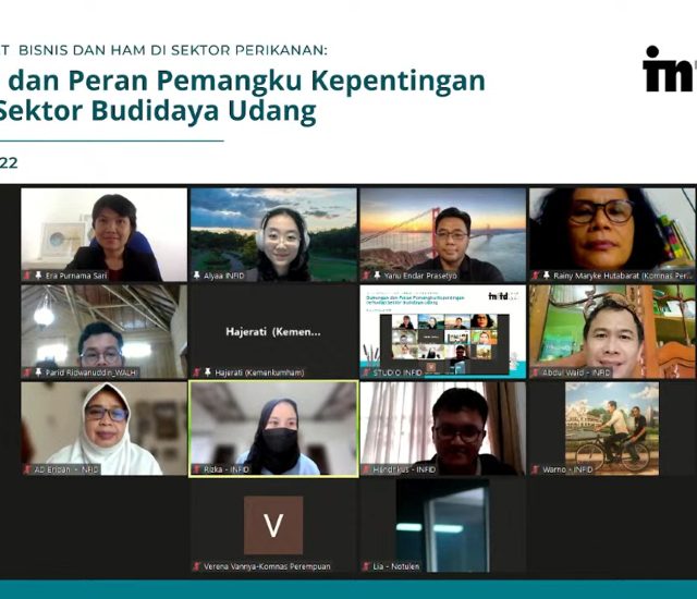 SIARAN PERS PELUNCURAN RISET BISNIS DAN HAM INFID “BISNIS DAN HAM DI SEKTOR PERIKANAN: Dukungan dan Peran Pemangku Kepentingan terhadap Sektor Budidaya Udang”