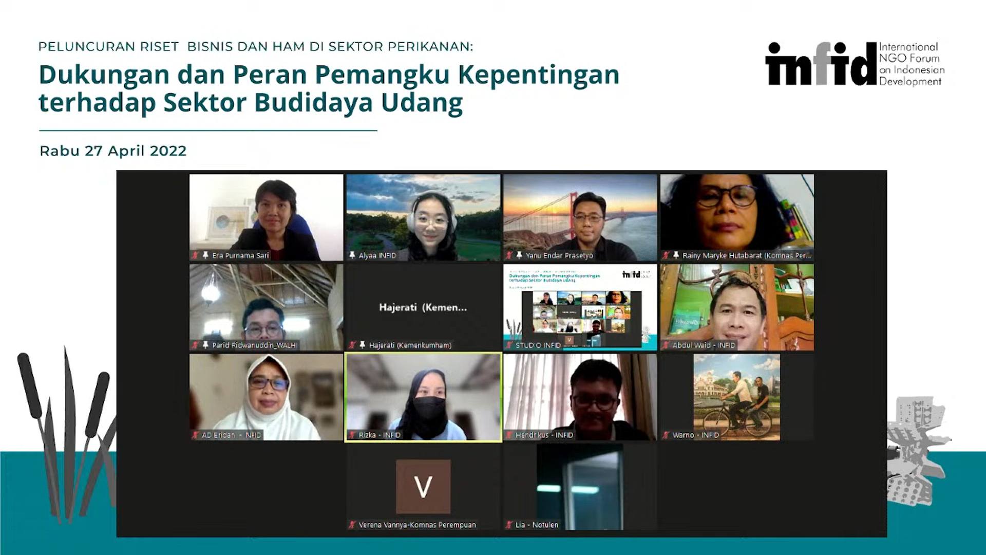 SIARAN PERS PELUNCURAN RISET BISNIS DAN HAM INFID “BISNIS DAN HAM DI SEKTOR PERIKANAN: Dukungan dan Peran Pemangku Kepentingan terhadap Sektor Budidaya Udang”